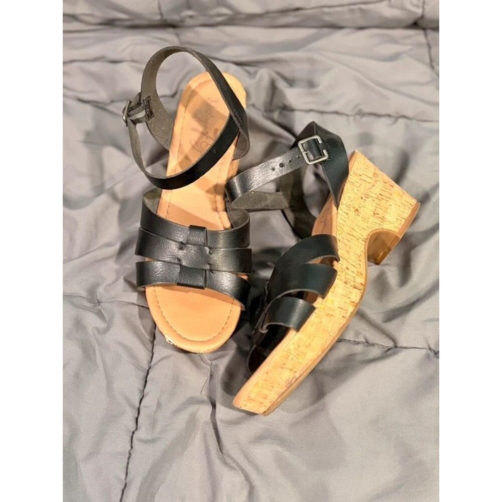 Indigo Rd. Platform Cork Wedge Sandal 10